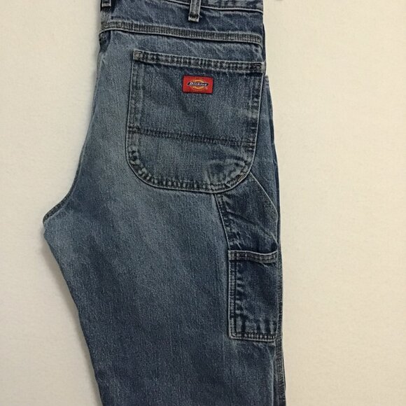 Dickies Relaxed Fit Carpenter Medium Wash Jeans Size 34 - Picture 9 of 13